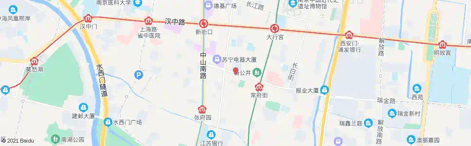 南京户部街_公交站地图_南京公交_妙搜公交查询2025