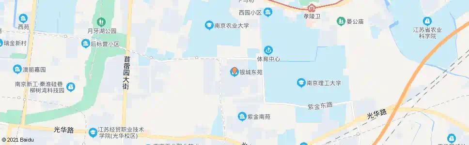 南京银城东苑_公交站地图_南京公交_妙搜公交查询2025