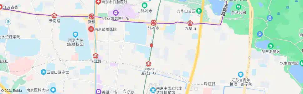 南京太平北路四牌楼_公交站地图_南京公交_妙搜公交查询2025