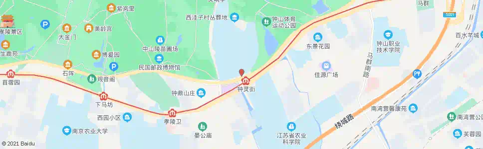 南京体育公园南门_公交站地图_南京公交_妙搜公交查询2025