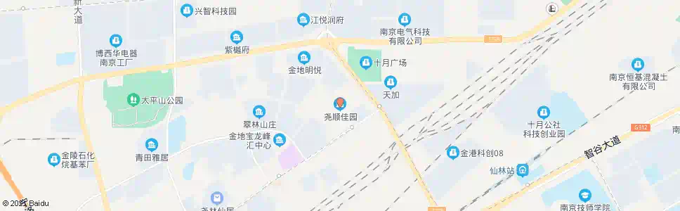 南京尧顺佳园_公交站地图_南京公交_妙搜公交查询2025
