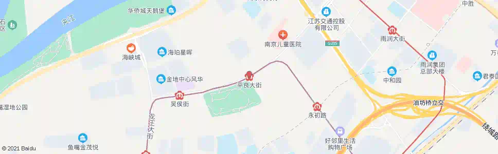 南京平良大街_公交站地图_南京公交_妙搜公交查询2025