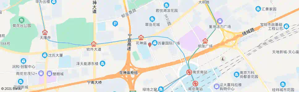 南京茶花路_公交站地图_南京公交_妙搜公交查询2025
