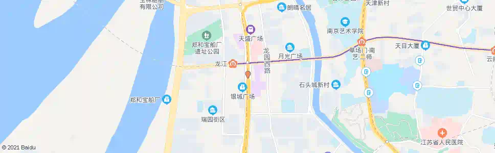 南京江东北路草场门大街_公交站地图_南京公交_妙搜公交查询2025