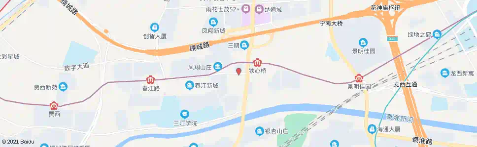 南京铁心桥西_公交站地图_南京公交_妙搜公交查询2025