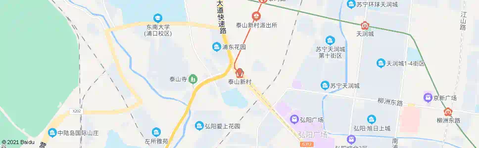 南京泰山新村_公交站地图_南京公交_妙搜公交查询2025