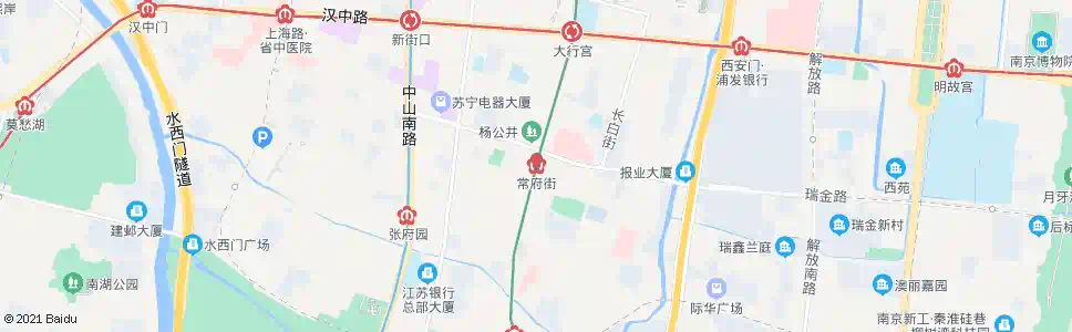 南京常府街_公交站地图_南京公交_妙搜公交查询2025