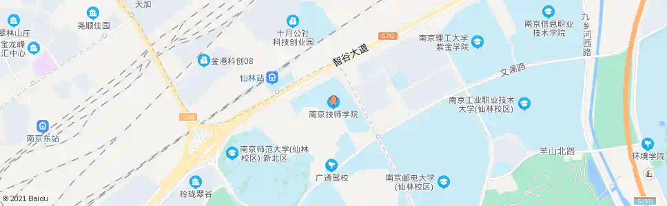 南京南京技师学院_公交站地图_南京公交_妙搜公交查询2025