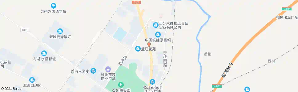 南京盛江花苑中_公交站地图_南京公交_妙搜公交查询2025