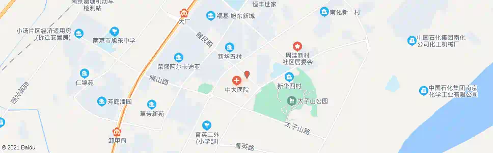 南京健民路新华路_公交站地图_南京公交_妙搜公交查询2025