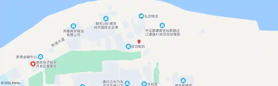 南京新港大道安平路_公交站地图_南京公交_妙搜公交查询2025