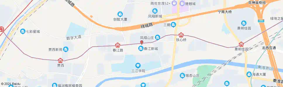 南京春江路西_公交站地图_南京公交_妙搜公交查询2025