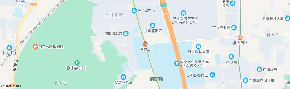 南京翠屏山_公交站地图_南京公交_妙搜公交查询2025