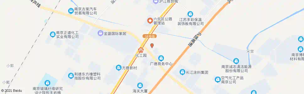 南京化工园管委会南_公交站地图_南京公交_妙搜公交查询2025