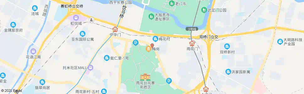 南京雨花路立交桥_公交站地图_南京公交_妙搜公交查询2025