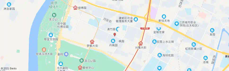南京清竹园南门_公交站地图_南京公交_妙搜公交查询2025