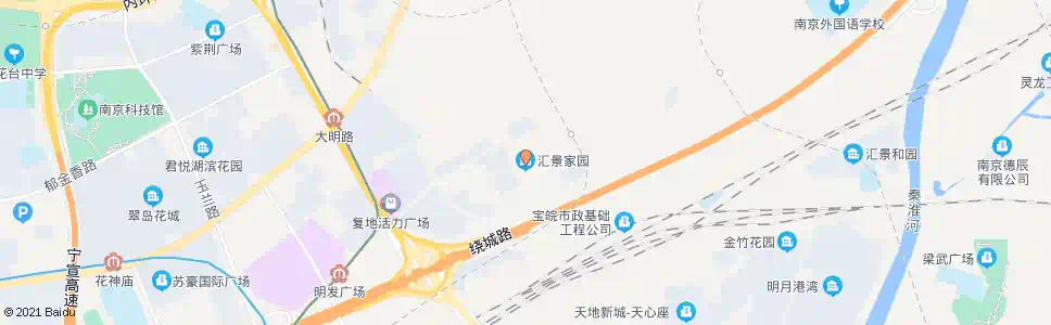南京汇景家园_公交站地图_南京公交_妙搜公交查询2025