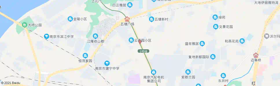 南京五佰村路_公交站地图_南京公交_妙搜公交查询2025