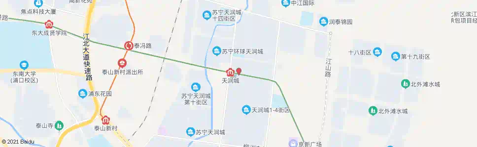 南京天润城地铁站东_公交站地图_南京公交_妙搜公交查询2025