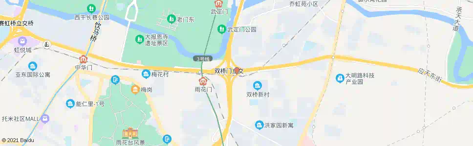 南京双桥门东_公交站地图_南京公交_妙搜公交查询2025