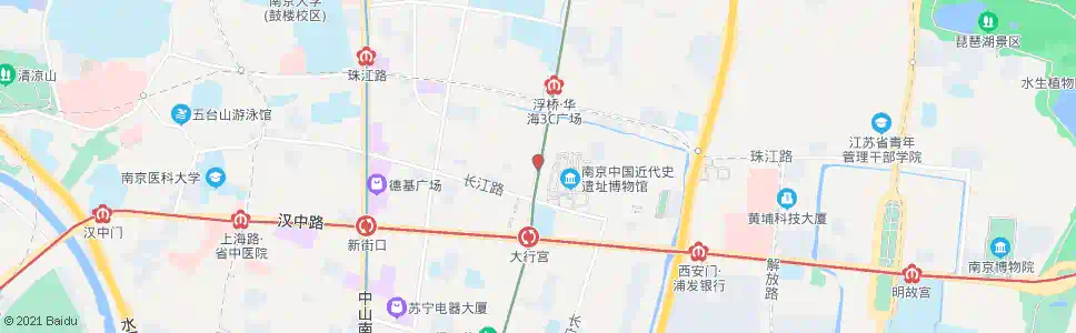 南京大行宫北_公交站地图_南京公交_妙搜公交查询2025