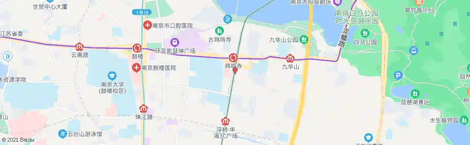 南京太平北路鸡鸣寺_公交站地图_南京公交_妙搜公交查询2025