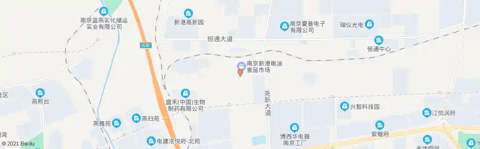 南京恒广路西(粮油食品市场)_公交站地图_南京公交_妙搜公交查询2025