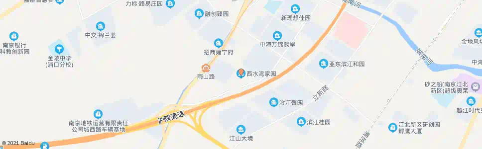 南京西水湾家园_公交站地图_南京公交_妙搜公交查询2025