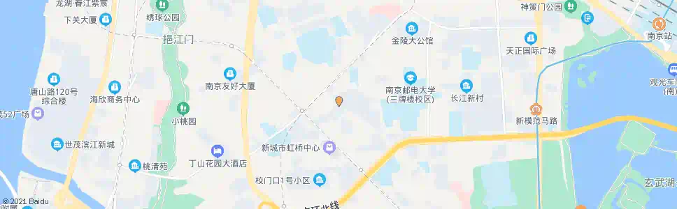 南京三牌楼大街北_公交站地图_南京公交_妙搜公交查询2025