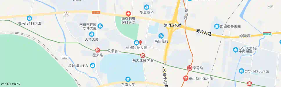 南京高新路丽景路_公交站地图_南京公交_妙搜公交查询2025