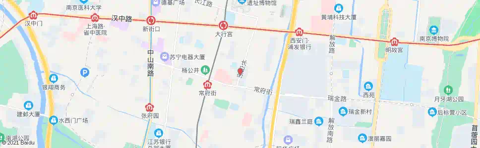 南京常府街北_公交站地图_南京公交_妙搜公交查询2025