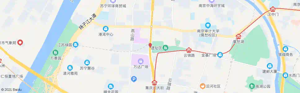 南京水西门大街江东中路_公交站地图_南京公交_妙搜公交查询2025