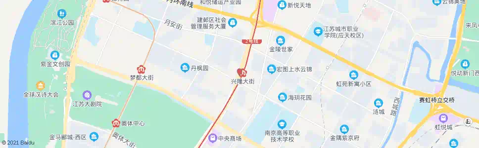 南京江东中路兴隆大街_公交站地图_南京公交_妙搜公交查询2025