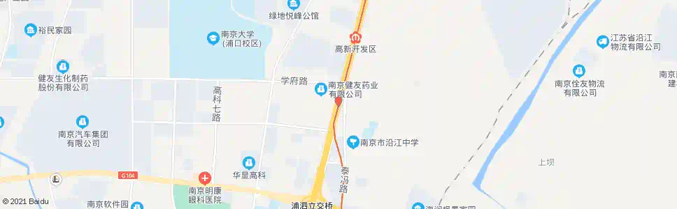 南京高新医院_公交站地图_南京公交_妙搜公交查询2025