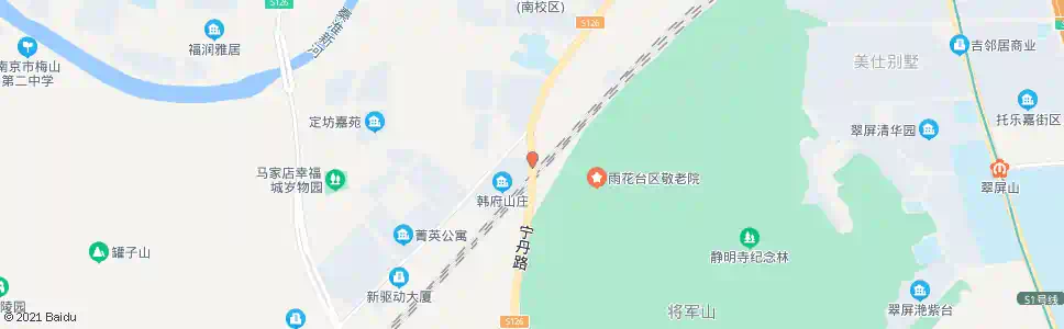 南京韩府山庄_公交站地图_南京公交_妙搜公交查询2025