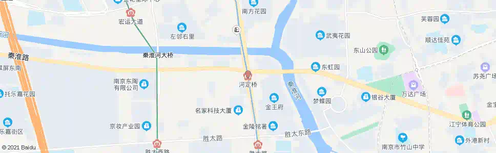 南京河定桥东_公交站地图_南京公交_妙搜公交查询2025