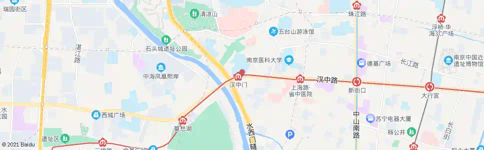 南京汉中路路汉中门_公交站地图_南京公交_妙搜公交查询2025