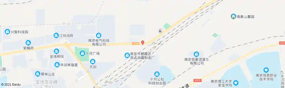 南京十月村东_公交站地图_南京公交_妙搜公交查询2025