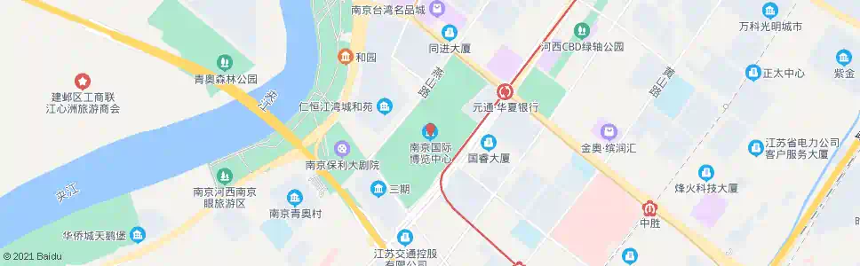南京燕山路国际博览中心_公交站地图_南京公交_妙搜公交查询2025