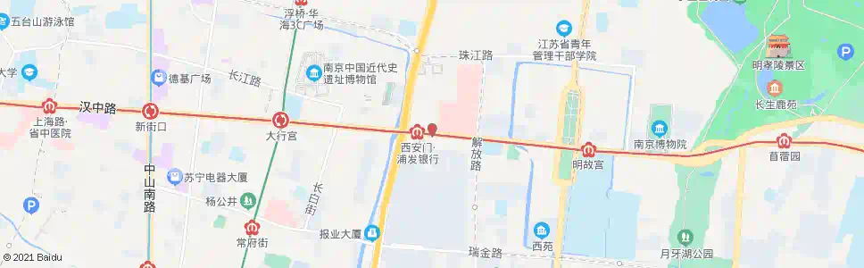 南京西安门(军区总院)_公交站地图_南京公交_妙搜公交查询2025