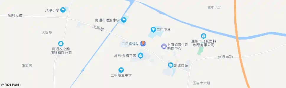 南通二甲客运站_公交站地图_南通公交_妙搜公交查询2025