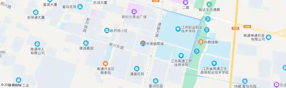 南通中港翡翠城_公交站地图_南通公交_妙搜公交查询2025