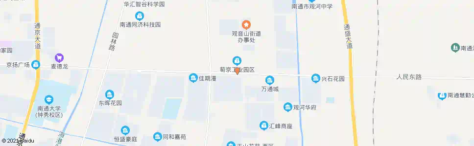 南通通师二附东校区_公交站地图_南通公交_妙搜公交查询2025