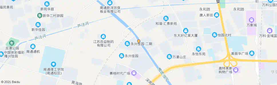 南通永兴家园东_公交站地图_南通公交_妙搜公交查询2025