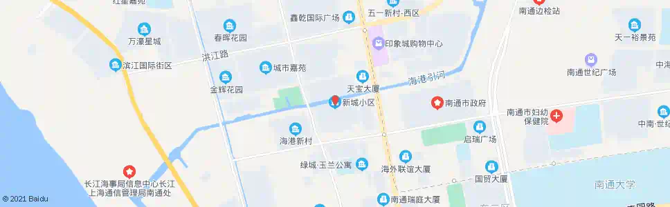 南通新城小区_公交站地图_南通公交_妙搜公交查询2025
