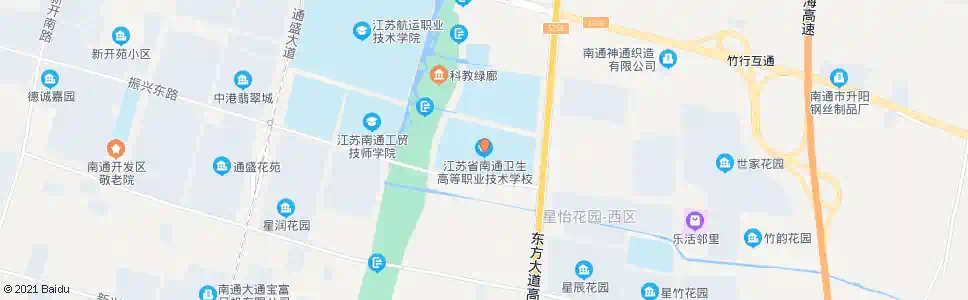 南通卫东校_公交站地图_南通公交_妙搜公交查询2025