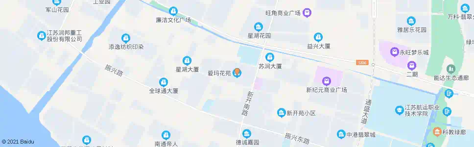 南通爱玛花苑_公交站地图_南通公交_妙搜公交查询2025