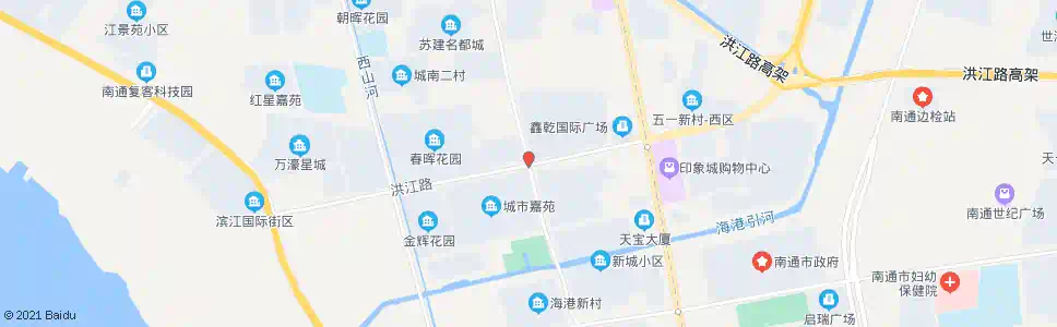 南通城山路洪江路口_公交站地图_南通公交_妙搜公交查询2025