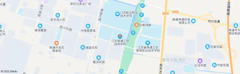 南通工贸技师学院_公交站地图_南通公交_妙搜公交查询2025