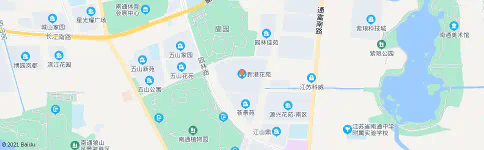 南通新港花苑_公交站地图_南通公交_妙搜公交查询2025